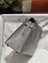 Hermes Kelly 25 Grey Lizard with Gold Hardware
