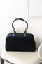Chanel 26S Bowling Bag Black Suede