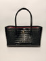 Chanel Executive Cerf Tote Black Shiny Crocodile Gold Hardware