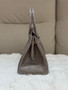 Hermès Birkin 30 Shiny Gris Tourterelle Crocodile Palladium Hardware