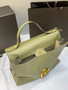 Delvaux Brillant Tempo Large Sage Green Allure Calf, Gold Hardware