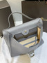 Delvaux Brillant Tempo Large Pearl Grey Allure Calf, Palladium Hardware