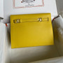Kelly Dance Lemon Yellow Evercolor Leather Gold & Silver Hardware