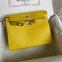 Kelly Dance Lemon Yellow Evercolor Leather Gold & Silver Hardware
