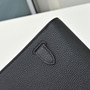 Hermès Kelly Depeches 25 Black Epsom Leather Palladium Hardware Clutch Bag