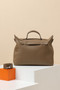 Hermès Oxer Shoulder & Top Handle Bag in Etoupe Evercolor Leather