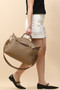 Hermès Oxer Shoulder & Top Handle Bag in Etoupe Evercolor Leather