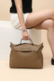 Hermès Oxer Shoulder & Top Handle Bag in Etoupe Evercolor Leather