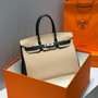 Hermès Birkin 35 Special Order (HSS) Bicolor in Dove Gray & Black Togo