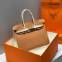 Hermès Birkin 35 Special Order (HSS) Bicolor in Gold & Craie Togo