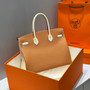Hermès Birkin 35 Special Order (HSS) Bicolor in Gold & Craie Togo