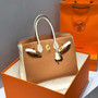 Hermès Birkin 35 Special Order (HSS) Bicolor in Gold & Craie Togo