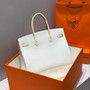 Hermès Birkin 35 Special Order (HSS) Bicolor in Gris Platine & Craie Togo