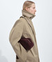 Bottega Veneta Large Leather Nodo Pouch (Barolo / Deep Bordeaux)