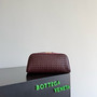 Bottega Veneta Large Leather Nodo Pouch (Barolo / Deep Bordeaux)
