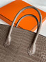 Hermès Birkin 35 Matte Porosus Crocodile (Gris Tourterelle, PHW)