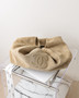 Chanel Quilted Suede Chain Hobo Bag — Beige with Gold Hardware