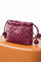 Chanel Quilted Lambskin Drawstring Bucket Bag — Burgundy with Gold Hardware