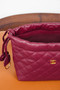 Chanel Quilted Lambskin Drawstring Bucket Bag — Burgundy with Gold Hardware