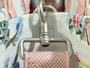 Christian Dior Large Embroidered Canvas Tote Bag — Pink/Multicolor Birds & Bows Motif