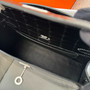 Hermès Kelly Pochette Shiny Porosus Crocodile / Alligator Lisse (Noir Black PHW)