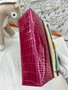 Hermès Kelly Pochette Shiny Alligator Lisse Bi-Color (Rose Scheherazade / Vert Menthe GHW)