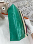 Hermès Kelly Pochette Shiny Alligator Lisse Bi-Color (Vert Jade / Rose Scheherazade PHW)