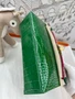 Hermès Kelly Pochette Shiny Alligator Lisse Bi-Color (Vert Jade / Rose Scheherazade GHW)