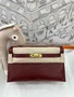 Hermès Kelly Pochette Matte Alligator Mississippiensis (Rouge H)