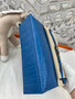 Hermès Kelly Pochette Matte Alligator Mississippiensis (Bleu de France PHW)