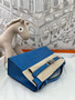 Hermès Kelly Pochette Matte Alligator Mississippiensis (Bleu de France PHW)