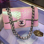 CHANEL Classic Flap Bag Pink South Africa Python Rare Piece