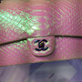CHANEL Classic Flap Bag Pink South Africa Python Rare Piece