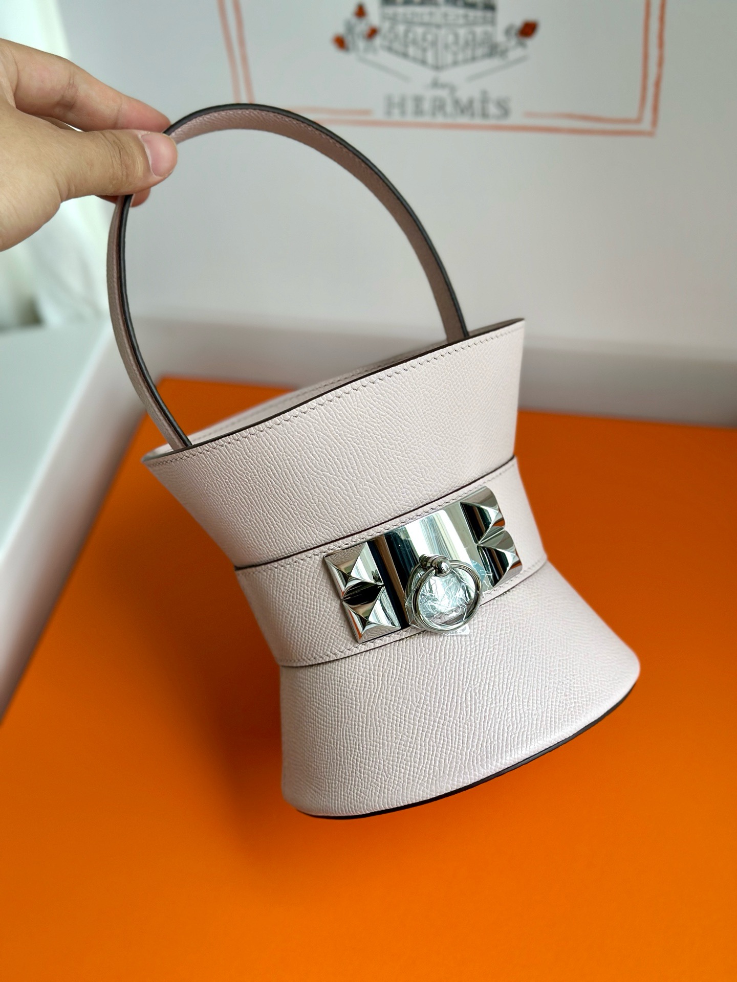 Hermes Mini Medor bag Sakura Pink - BVPRIVE