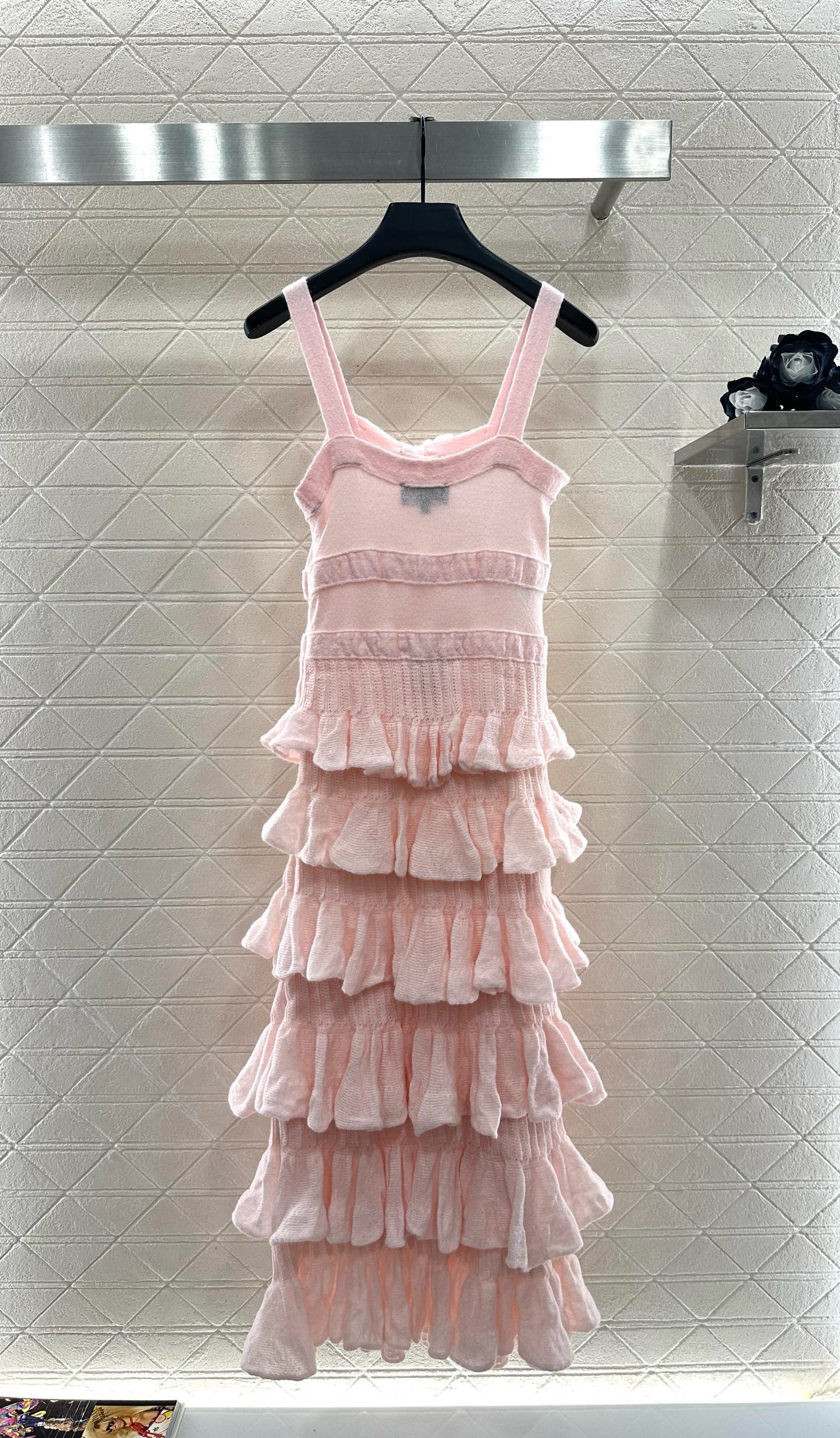Chanel Fall-Winter 2025/26 Long Dress Mohair & Silk Light Pink - BVPRIVE