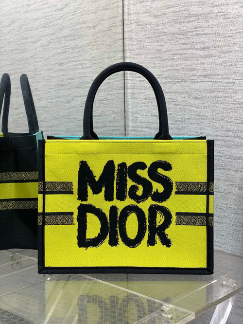 Christian Dior Large Dior Book Tote Miss Dior Graffiti Embroidery