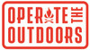 Operate The Outdoors Rectangle Logo Sticker