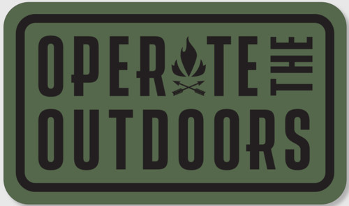 Operate The Outdoors Rectangle Logo Sticker