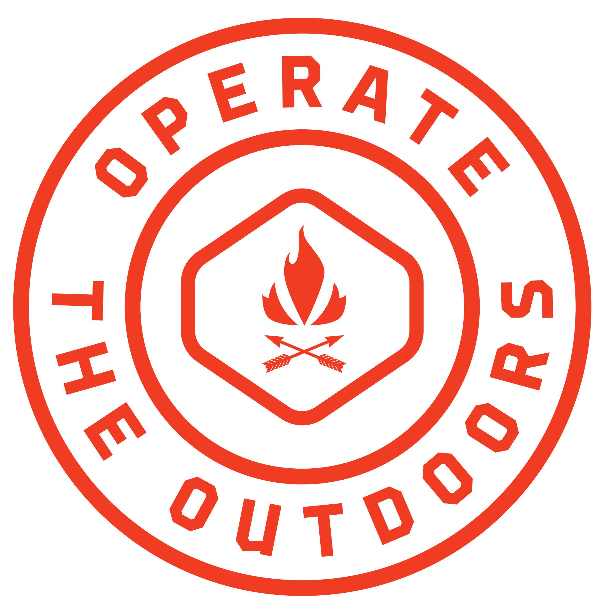Operate The Outdoors Round Logo Sticker - Fieldcraft Survival