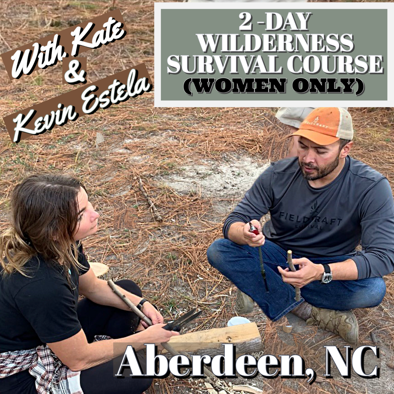 Image of (Women's Only) 2-Day Wilderness Survival Course with Optional Overnight: 22-23 April 2023 (Aberdeen, NC) Dlf fIJ S SURVIVAL COURSE wyamm II- 