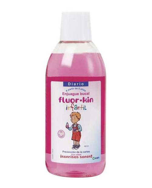 Enjuague bucal fresa fluorkin infantil kin