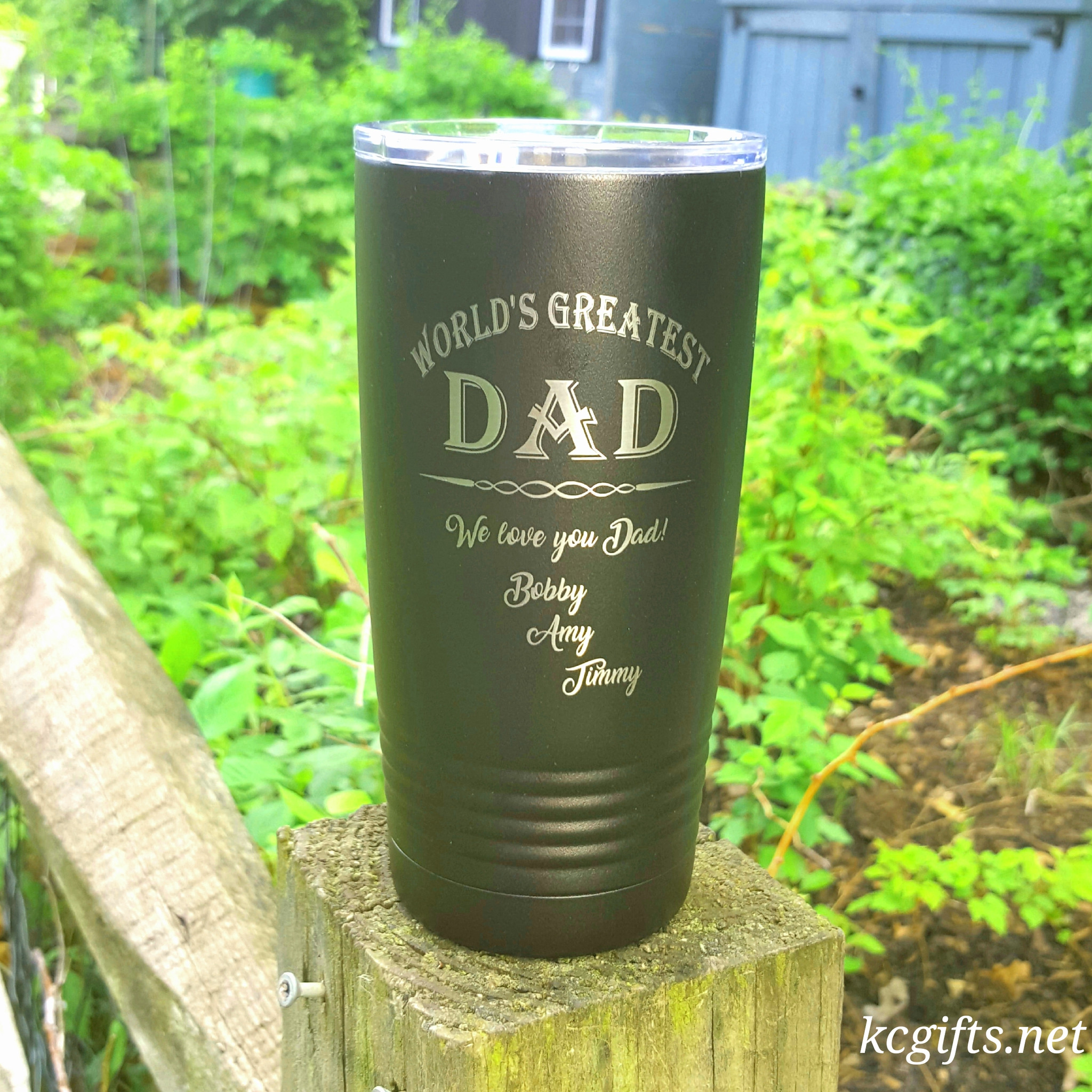 World's Greatest Daddy, Metal Insulated Coffee Mug, Custom Travel
