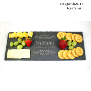 8" x 16" Personalized Slate Cheese Board, Cheese Tray, Serving Tray, Wedding Gift, Anniversary Gift, Housewarming Gift,  Stone