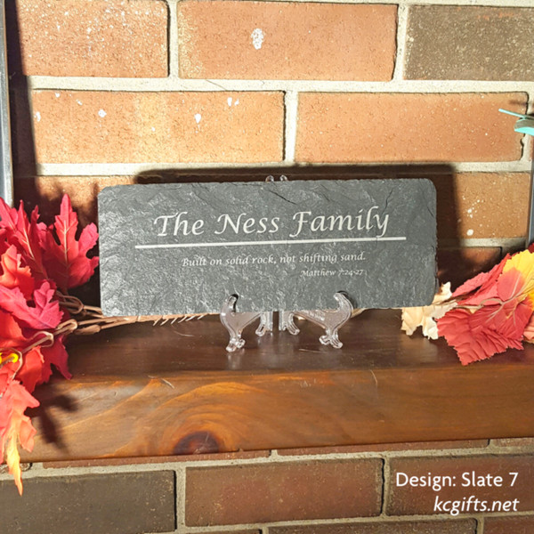 Personalized Engraved Slate Signs for your Fireplace Mantel, Wall Decor, Patio or Garden, Wedding Gift or Anniversary Gift