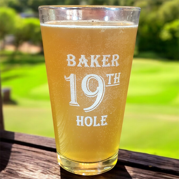 personalized engraved pint glass