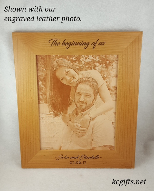 5" x 7" Engraved Picture Frame, Personalized with your Wedding, Family or Pet information.