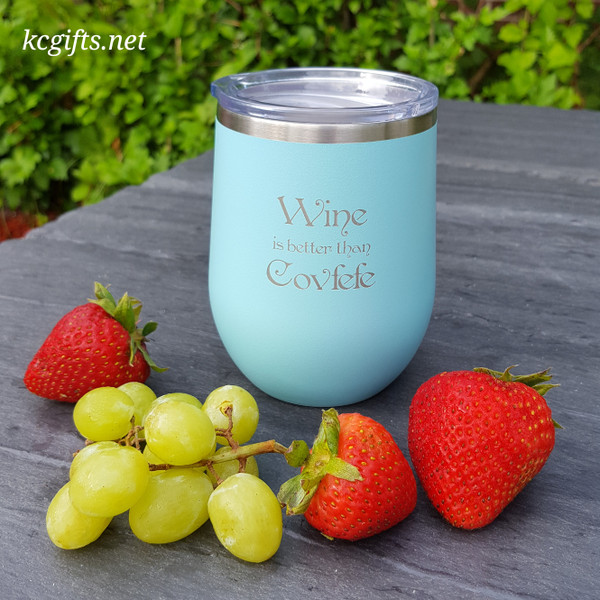 Polar Camel Insulated Wine Mug - Single Letter Script Design - Personalized Polar Camel YETI Clone