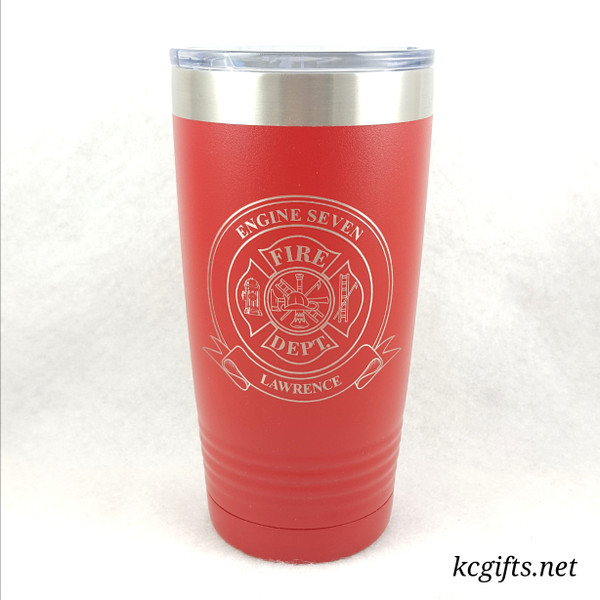 Polar Camel Insulated Mug - Personalized Firefighter Maltese Cross with your Truck Number and City