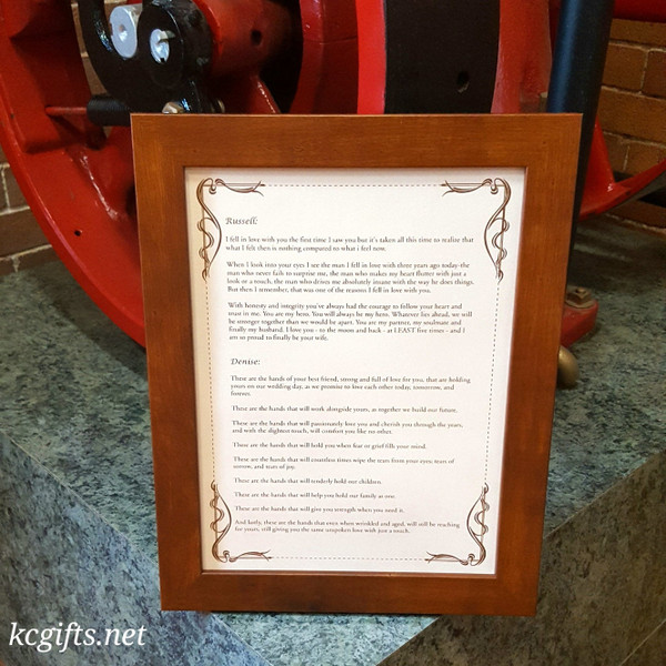 Wedding Day Vows as Artwork