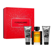Uomo by Salvatore Ferragamo SeET 3 Piezas  Hombre EDT 100ML + Shower gel 100ml + Miniatura 10ml
